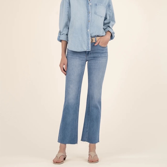 Kut Kelsey High Rise Ankle Flare Jeans - Picture 1 of 6